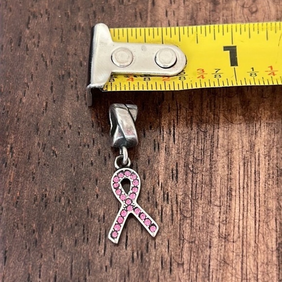 Kay Jewelers Pink and Silver ribbon Charm - Picture 2 of 4